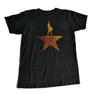 Hamilton Musical T-Shirt Black Star Silhouette‎ Creative Goods Broadway Size M